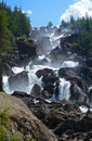 Uchar Waterfall on the Chulcha River. Altai, Russia